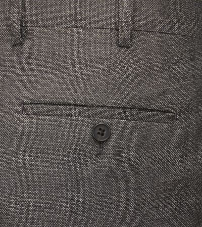 Harcourt Tailored Suit Trousers Grey Tweed Effect