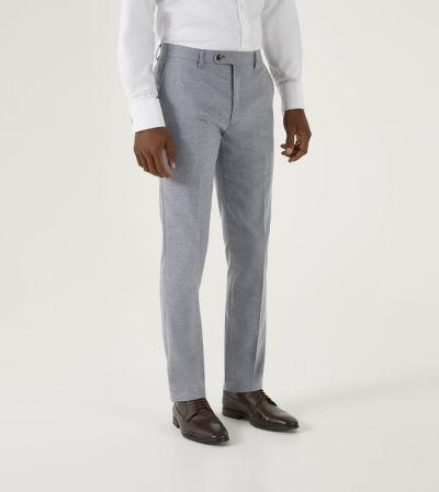 Jodrell Suit Slim Tapered Trousers Silver Marl Tweed Effect