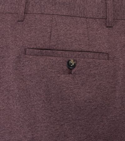 Jodrell Suit Slim Tapered Trousers Berry Marl Tweed Effect