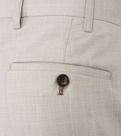 Redding Suit Tapered Trousers Stone Beige