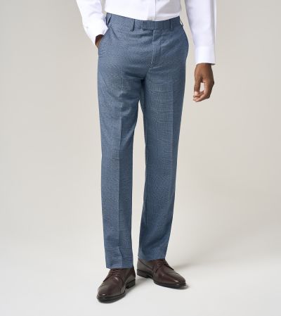 Anthony Suit Tapered Trousers Blue Check