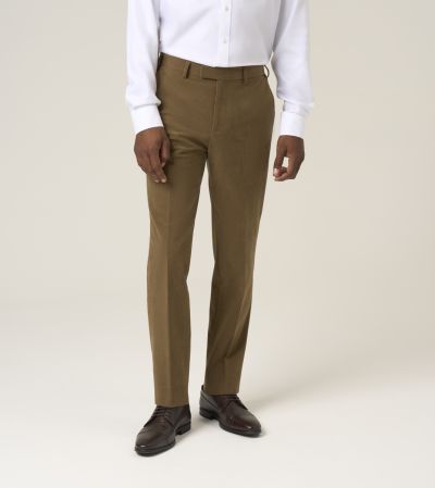 Dorsey Corduroy Suit Tapered Trousers Camel Brown