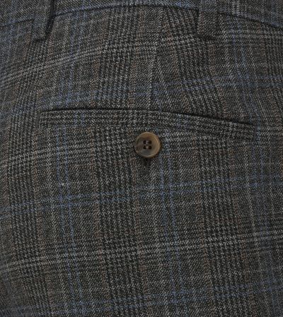 Margrave Suit Slim Tapered Trousers Charcoal Grey Check