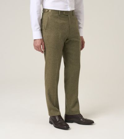 Fox Textured Suit Slim Tapered Trouser Sage Green