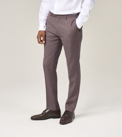 Lucien Suit Slim Tapered Trousers Berry