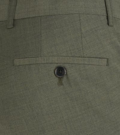 Rozario Wool Blend Suit Slim Tapered Trousers Sage Green