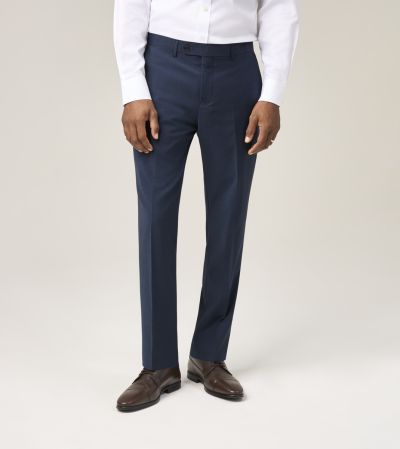 Rozario Wool Blend Suit Slim Tapered Trousers Blue