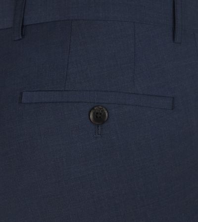 Rozario Wool Blend Suit Slim Tapered Trousers Blue