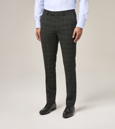 Leone Suite Tapered Trouser Grey Check