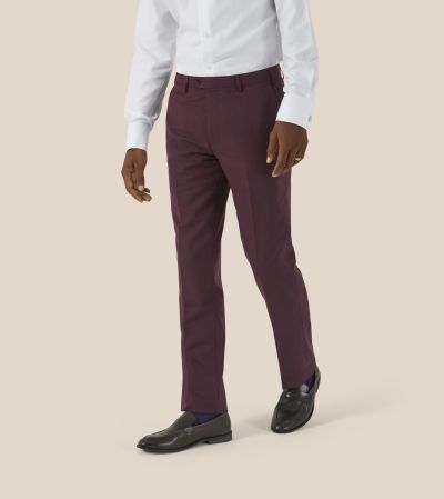 Madrid Suit Tailored Trousers Claret Red
