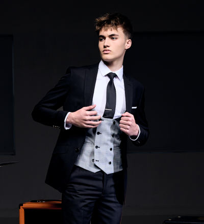 Milan / Anello Mix Suit Black / Grey Check