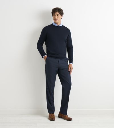 Alex Merino Blend Crewneck Jumper Navy