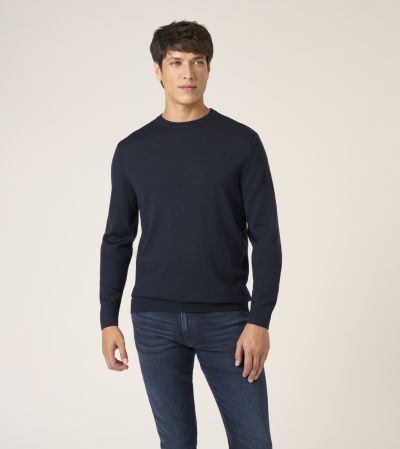 Alex Merino Blend Crewneck Jumper Navy