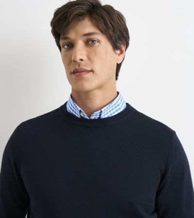 Alex Merino Blend Crewneck Jumper Navy