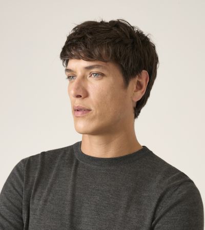 Alex Merino Blend Crewneck Jumper Charcoal Grey
