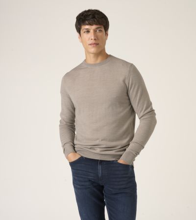 Alex Merino Blend Crewneck Jumper Oatmeal