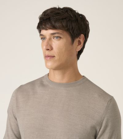 Alex Merino Blend Crewneck Jumper Oatmeal