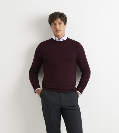 Alex Merino Blend Crewneck Jumper Mulberry