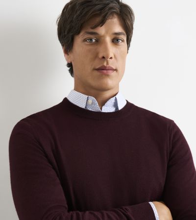 Alex Merino Blend Crewneck Jumper Mulberry