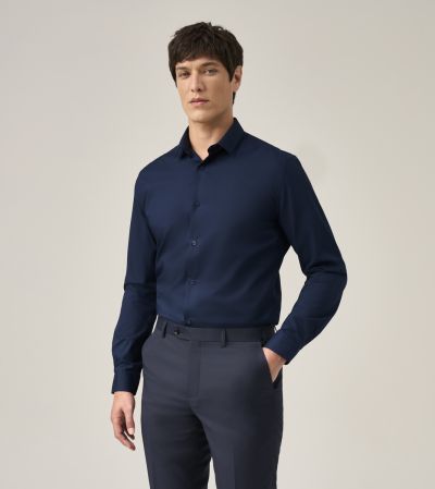 Formal Shirt Slim Navy Blue