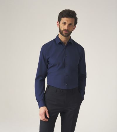 Lyfcycle Formal Shirt Slim Navy Blue