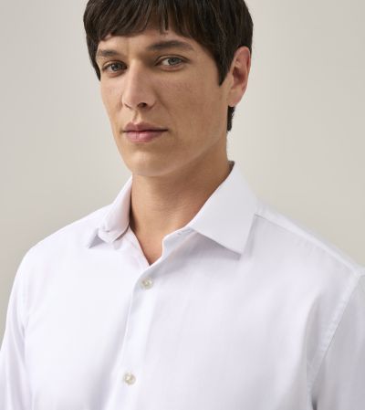 Premium Cotton Formal Shirt Regular White Dobby