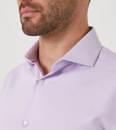 Premium Cotton Formal Shirt Tailored Lilac Dobby