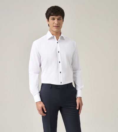 Ultimate Comfort Tailored Formal Shirt White
