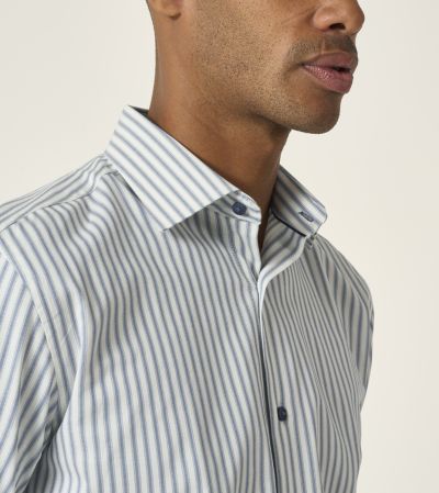 Luxury Formal Tailored Fit Shirt Blue Stripe
