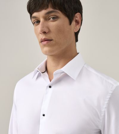 Luxury Formal Tailored Fit Dress Shirt White