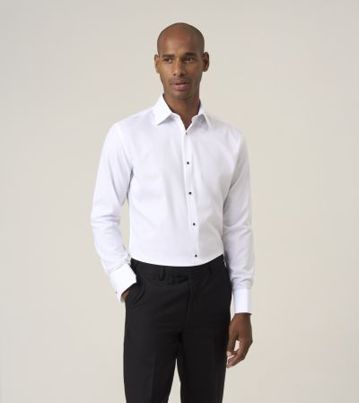Luxury Formal Slim Fit Dress Shirt White