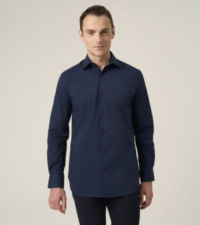 Ultimate Comfort Tailored Formal Shirt Navy Blue