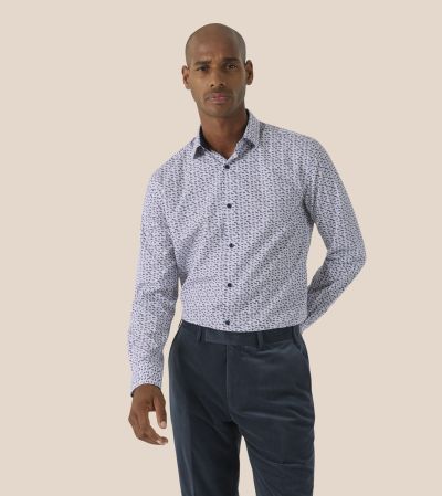 Cotton Party Shirt Tailored Multi Deer Print