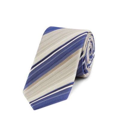 Blue / Stone Stripe Tie