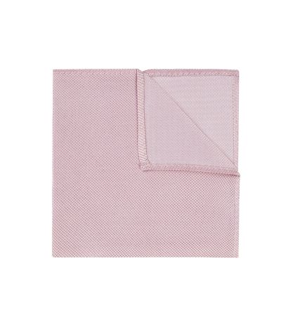 Pink Textured Silk Pocket Square