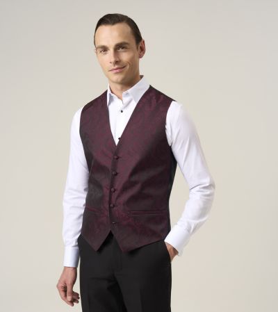 Party Waistcoat Wine Paisley