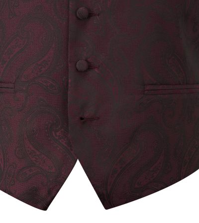 Party Waistcoat Wine Paisley