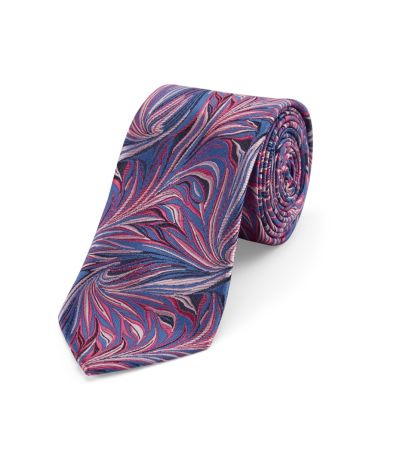 Blue & Pink Marble Pattern Tie