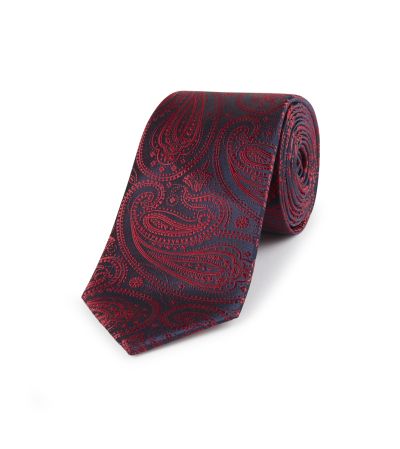 Red Paisley Design Tie