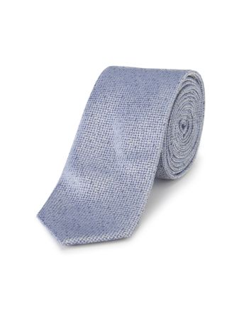 Light Blue Tie with Navy Paisley Pocket Square and Pin