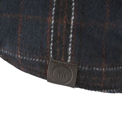 Ronald Navy Check Flat Cap