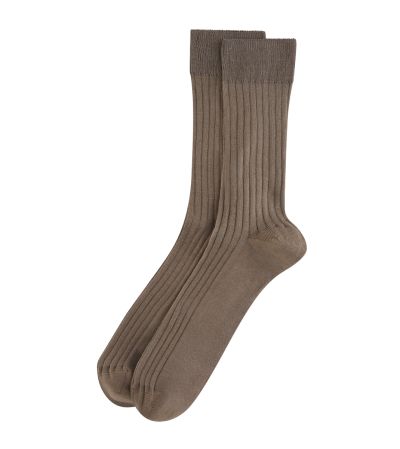 Plain Light Brown Single Pack Socks