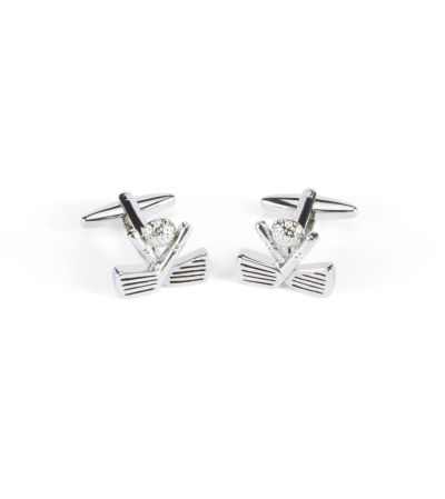 Silver Golfing Cufflinks