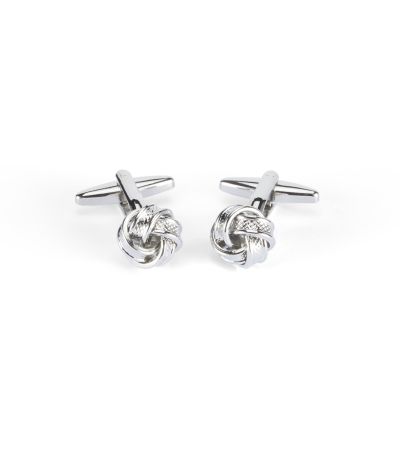 Silver Knots Design Cufflinks