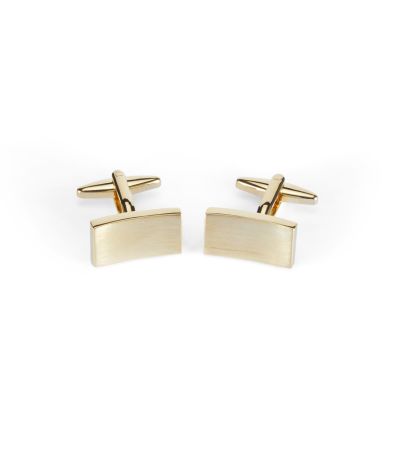Gold Rectangle Design Cufflinks
