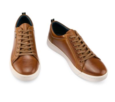 Leather Brown Tan Casual Trainers