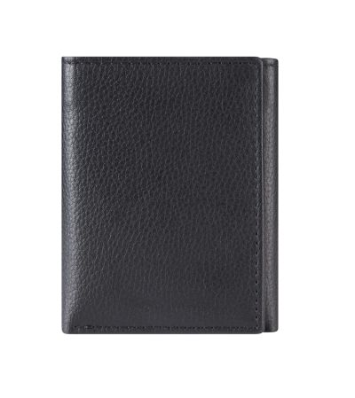 Leather Small Wallet Black