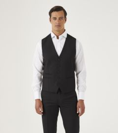 Mens black scoop waistcoat clearance