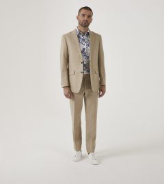 Tuscany Linen Blend Casual Suit Stone