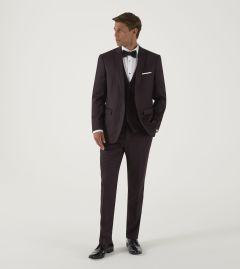 Maxwell Tailored Suit Burgundy Red